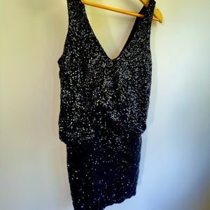 ASTR sequin Black Dress